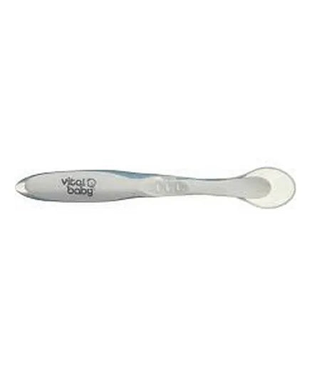 Vital Baby - Nourish Start Weaning Silicone Spoons (2Pk)|Fizz|White 4 Months+